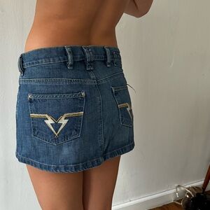 Diesel red label denim mini skirt